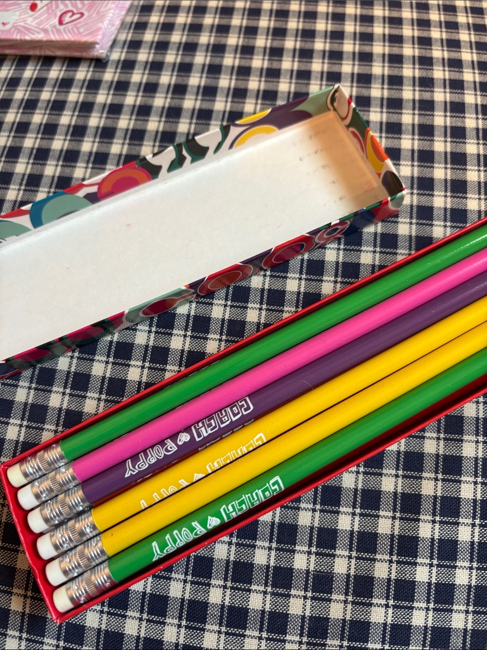 Coach Poppy Chan Pink Illustrated Notebook with poppy pencil set - Picture 5 of 8